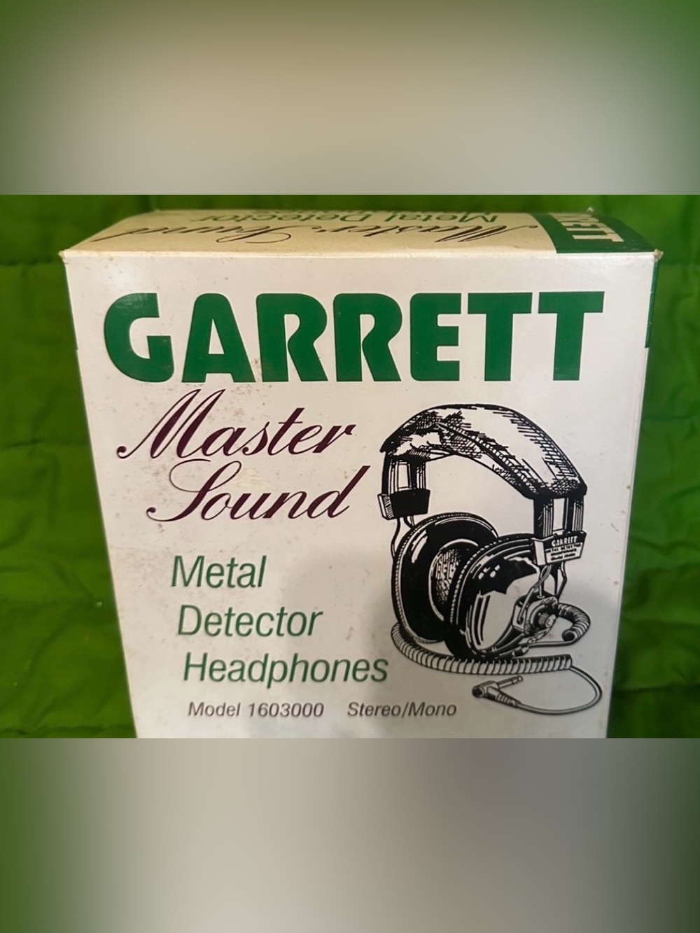 # Garrett Master Sound Metal Detector Headphones - White & Green Box